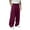Deep Red, variant on Mens Wide Leg Trousers Loose Fit Pleated Front Casual Pants Relaxed Fit Straight Leg Trousers for Daily Wear