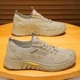 thumbnail image 3 of Men' Summer Breathable Non-Slip Work Sneakers -  Sports & Heavy-Duty Shoes Suitable for Outdoor,  Casual Wear - Low-Top Lace-Up with Cushioned Insole & Non-Slip Sole，, 3 of 6