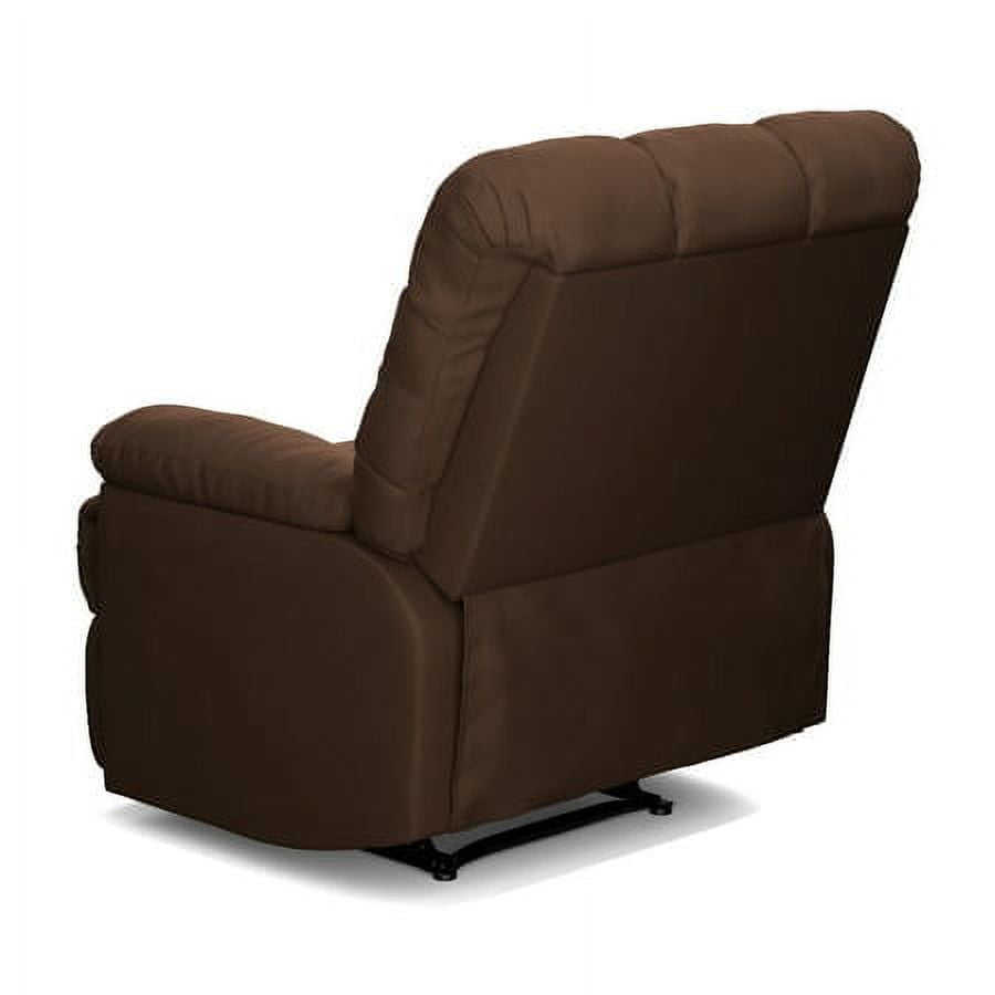 Homesvale Wall Hugger Recliner, Dark Brown Microfiber, For Living Room