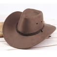 thumbnail image 1 of Men Women Cowboy Hat Western Cap Wide Sunhat Winter, 1 of 2