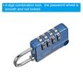 thumbnail image 4 of Security Steel Cable with 4 Digit Combination Lock, 2 Set 1.6Ft Coated Safety Wire Rope Double Loop Padlock, Blue, 4 of 7
