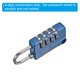 thumbnail image 4 of Cable de acero de seguridad con candado de combinación de 4 dígitos, 2 juegos de 1.6 pies de cuerda de seguridad recubierta, candado de doble lazo, azul, 4 of 7