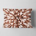 thumbnail image 2 of Designart Reflective Checkered Cube - Contemporary Throw Pillow - 12x20, 2 of 5