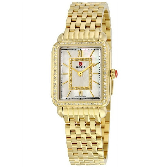 Michele Deco II Mother of Pearl Diamond Dial Ladies Watch MWW06I000007