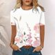 thumbnail image 1 of Fiudx Ofertas de La Semana Camiseta Holgada Estampada con Cuello Redondo y Manga Corta para Mujer, 1 of 5