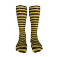 thumbnail image 5 of KLL Striped With Bees Print Cool Socks Men's Women's Crew Socks Funny Crazy Novelty Stockings, 5 of 8