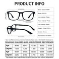 thumbnail image 7 of OCCI CHIARI Blue Light Blocking Reading Glasses Women 1.25 Square Readers for Lady(1.0 1.25 1.5 1.75 2.0 2.25 2.5 2.75 3.0 3.5 4.0 5.0 6.0) with Arylic Lens, 7 of 7