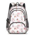 thumbnail image 2 of Cow and Milk Pink Pattern Cute School Backpack Bag with Padded Back and Adjustable Shoulder Straps 16.9 X 12.6 X 5.9 Inches, 2 of 5