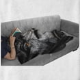 thumbnail image 6 of Modern Soft Flannel Fleece Blanket, Close up Gorilla Portrait with Orange Eyes Zoo Jungle Animal Wild Money Graphic, Cozy Plush for Indoor and Outdoor Use, 60" x 80", Grey Marigold, by Ambesonne, 6 of 6