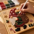 thumbnail image 6 of Christmas Diamond Painting Wall Decor Kit with Frame, Pearl Art DIY Craft Set for Adults, Holiday Handmade Artwork Project, 7.9 x 7.9 inch Seasonal Decoration, Creative Christmas Craft Activity, 6 of 8