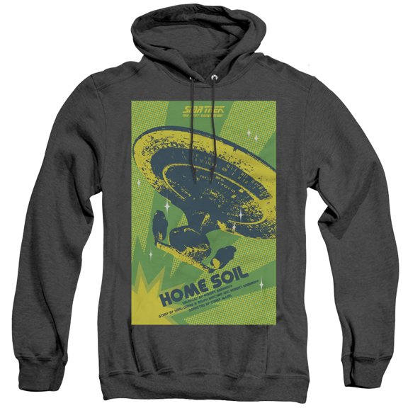 Star Trek Tng Season 1 Episode 18 Adult Heather Hoodie Sweatshirt Black