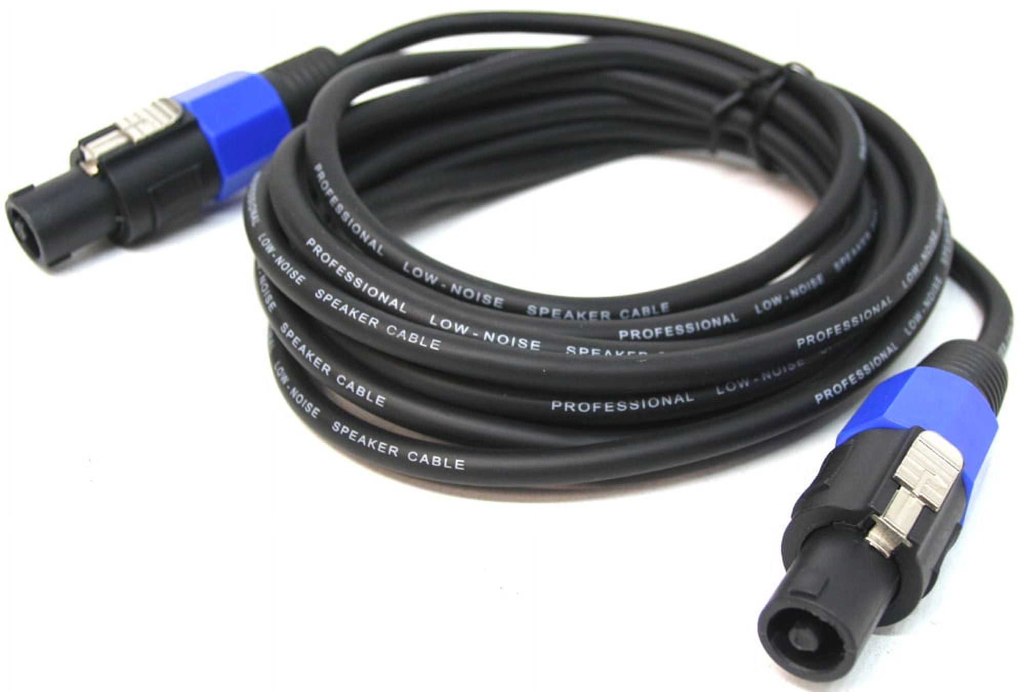 (2) DJ Pro Audio 15 Foot Speakon Male to Male Passive PA Speaker Cable Package
