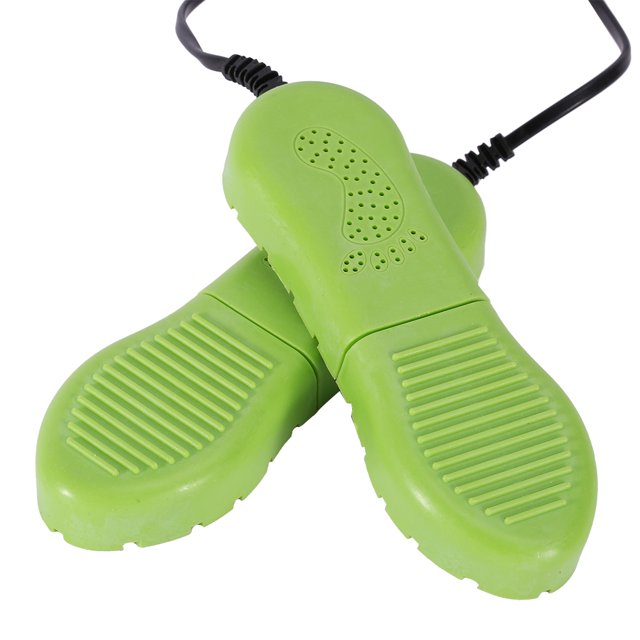 1 par de zapatos eléctricos de moda, secador desinfectante, deshumidificador para uso doméstico, estirado, verde