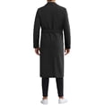 thumbnail image 3 of INSPIRE CHIC Classic Trench Coat for Men's Double Breasted Long Winter Overcoat with Belt, 3 of 5