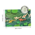thumbnail image 3 of DouZhe Polyester Set de 4 Sets de Table, Fleurs Exotiques Koi Poisson Motif Résistant à la Chaleur Place Mats pour Table à Manger, 12 "x 18", 3 of 6