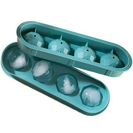 

Round Ice-Cube Tray Reusable Easy-To-Release Ice Ball Mold Tray for Whiskey Cocktails Ice Ball Manufacturing Green