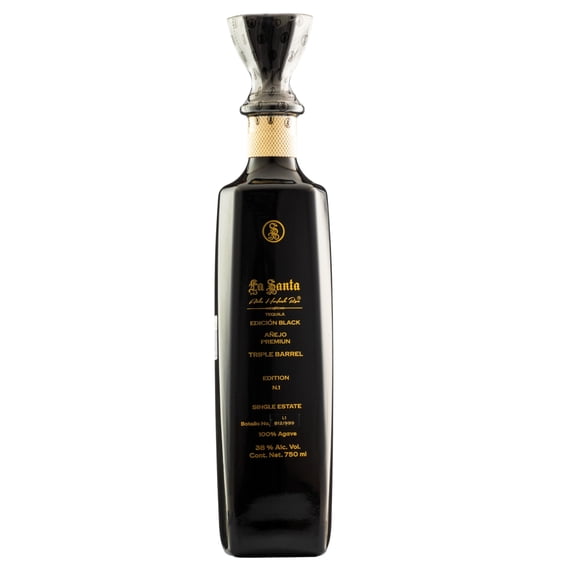 Tequila La Santa Black Añejo Premium Triple Barrel 750 Ml La Santa Tequila Añejo