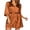 Caramel Colour, variant on Women's Lace-Trim Robes Bride Bridesmaid Kimono Satin Bathrobe V Neck Sleepwear with 3/4 Sleeve