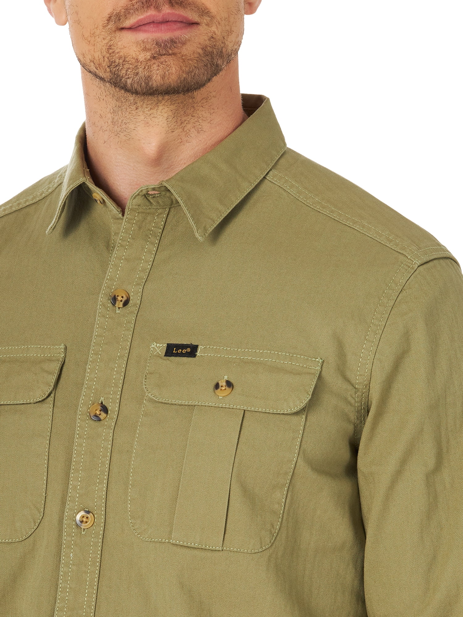 Lee Men's Long Sleeve Working Western Button Down Shirt