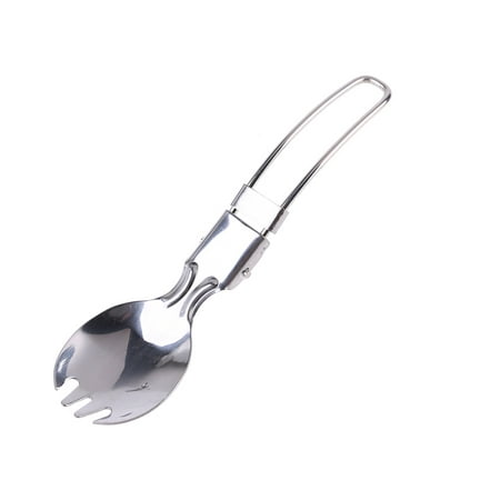 

Foldable Spork Fork Spoon Stainless Steel Hiking Camping Cook Picnic Traveller