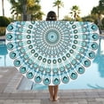 thumbnail image 5 of Gustave Round Beach Tapestry Mandala Tapestry Boho Hippie Beach Towel Outdoor Picnic Blanket Table Cloth Yoga Meditation Mat Home Decor 55 Inch, 5 of 9