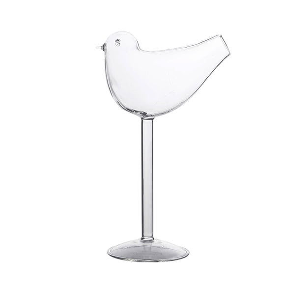 XKHHLH Unique Bird Wine Glass – Clear Stemmed Goblet with Bird Body Design, Creative for Wine and Mixed Drinks – Elegant Whimsical Glass for Parties and Home Entertaining
