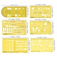 thumbnail image 6 of Traceease Engineering, Electrical & Arrow Multi-Pattern Template Stencil Drafting Tools- Pack of 6 Pieces, 6 of 8