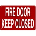 thumbnail image 1 of FIRE DOOR KEEP CLOSED SIGN (Aluminium Reflective Signs, RED 10x7), 1 of 2