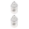 thumbnail image 2 of Guardoinrt Electroplated Metal Birdcage Shape Tea Light B- Candle Holder Silver Type B 2Set, 2 of 6