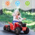 thumbnail image 3 of TOBBI 6V Kids Ride on ATV Quad Battery Powered 4-Wheeler Toddlers Toy Car W/ Trailer Bluetooth MP3 Horn, Red, 3 of 12