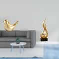 thumbnail image 2 of Figura de pájaros,Figura de pájaro dorado,decoración del hogar,estatua de animal,Escultura abstracta de fuego,Estatua de arte abstracto para decoración del hogar,Escultura de fuego, 2 of 8