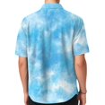 thumbnail image 4 of Yiaimeir Men's Fashion Loose Tie-Dye Printed Short Sleeve Beach Shirt，Size S-2XL, 4 of 5