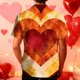 thumbnail image 5 of TaTaai Valentine's Day Print Short Sleeve Shirt, Men's Casual Lapel Button Down, Romantic Beach Wear Gift, 5 of 7