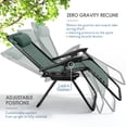 thumbnail image 7 of LammaLoe Zero Gravity Chair Set of 2, Outdoor Lounge Chairs with Cup Holder, Forest Green, 7 of 7