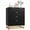 Black, variant on TROPOW Dresser for Bedroom, 5 Drawer Pink Wooden Dresser with Gold Handles, Modern Storage Dressers & Chests of Drawers for Hallway, Entryway