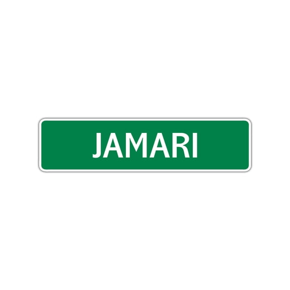 Jamari Boys Children Name Letter Printed Plaque Decoration Label Indoor Outdoor Unique Wall Novelty Aluminum Metal Sign 4"x13.5"