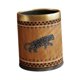 thumbnail image 3 of Cubo de basura con tapa abierta, 10 L/2,64 galones, contenedor decorativo para basura Oro leopardo, 3 of 9