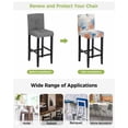 thumbnail image 3 of Orange Navy Blue Coral Bar Stool Covers Set of 2, Summer Beach Coastal Rustic Stretch Washable Bar Chair Covers with Backs, Removable Pub Counter Height Chair Cover for Kitchen Dining Room Cafe, 3 of 7