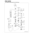 thumbnail image 4 of Kingston FB122ZX Millennium Two-Handle 4-Hole 8" Centerset Kitchen Faucet with Side Sprayer in Polished Chrome, 4 of 5