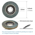 thumbnail image 3 of Eco Edge 10-Pack 4.5-Inch 80 Grit High Density Germany VSM Premium ZIRCONIA Flap Discs (4-1/2" x 7/8" Arbor, Bevel Type 29) For Angle Grinder, 3 of 4