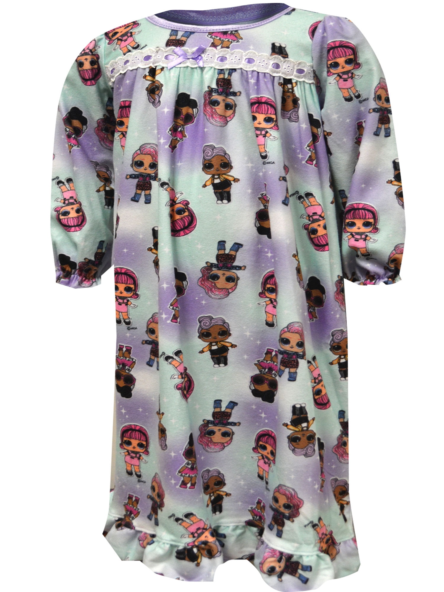LOL Surprise Girls' LOL Traditional Flannel Nightgown (6)