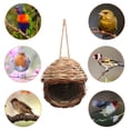 thumbnail image 2 of QBLEEV Grass Hand Woven Birdhouse, Outside Grass Hanging Bird Hut, Natural Hummingbird Nest for Outdoor(Reed), 2 of 5