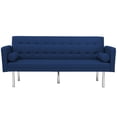 thumbnail image 4 of Zechuan Futon Tufted Back Convertible Sofa 68” Twin Size Bed - Blue, 4 of 9