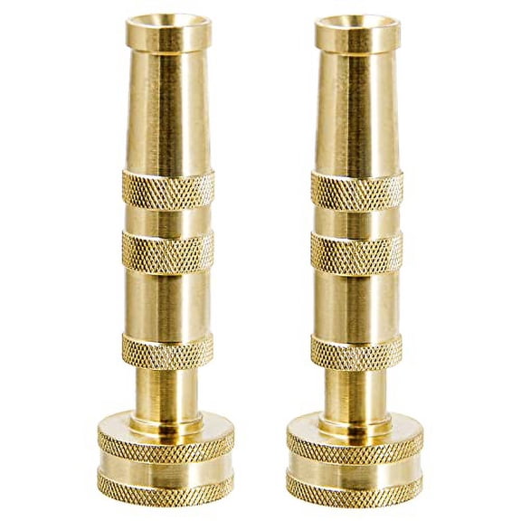 Heavy-Duty Brass Adjustable Twist Hose Nozzle,2 Pack,TWIS3432