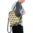thumbnail image 2 of 13.5 x 16.5 Inch Waterproof Drawstring Backpack with Shoe Compartment – Lightweight Dry Wet Separation Gym Bag for Men Women & Teens, 2 of 5