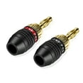 thumbnail image 3 of Banana Plug - Speaker Connector Adapter Pin Closed Screw Type Male Corrosion Resistant 24K Gold Plated Jack Wire Cable Connector (1 Pair), 3 of 5