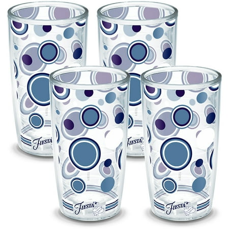 

Tervis Fiesta Lapis Dots Made in USA Double Walled Insulated Tumbler Cup Keeps Drinks Cold & Hot 16oz - 4pk Unlidded