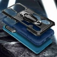 thumbnail image 6 of Dteck for Samsung Galaxy A02 / M02 Case Dual-Layer TPU+PC Shockproof Heavy Armor With Belt Clip Anti-Drop Shock Absorption Cover Metal Back Clip for Samsung A02 / M02 Case, Blue, 6 of 7