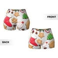 thumbnail image 5 of Fotbe Christmas Gingerbread Cookies Seamless Shorts, Womens Workout Shorts High Waist Stretch Booty Short for Gym/Yoga/Running/Biking-XX-Large, 5 of 9