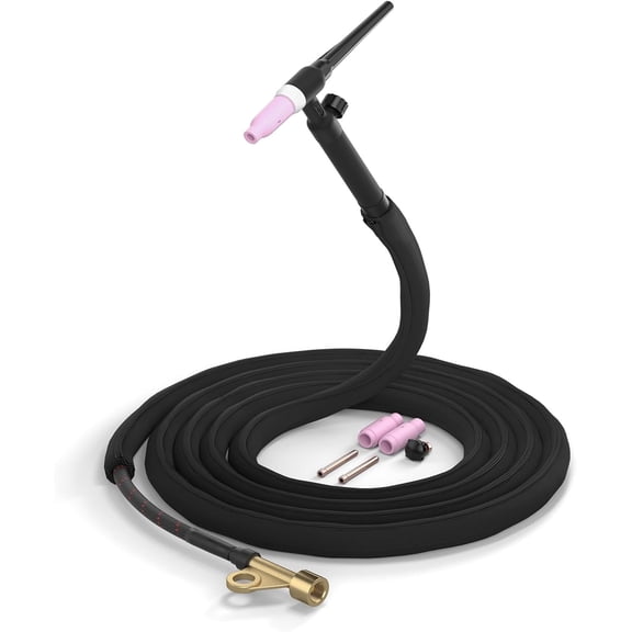 YesWelder Tig Welding Torch WP-17FV Flexible Head Air-Cooled TIG Torch, 1 Pack